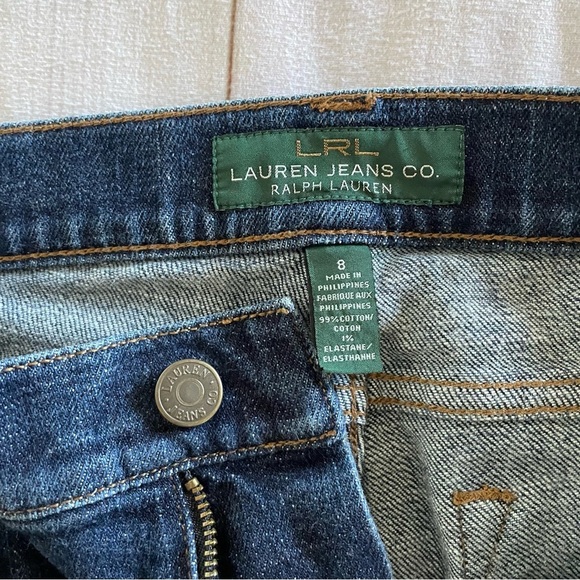 Lauren Ralph Lauren Skinny Jeans Women’s 8 Blue Mid Rise Ankle Zipper Pocket - Picture 9 of 14